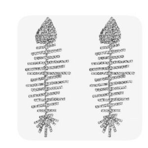 Elegant Silver Fishbone Earrings